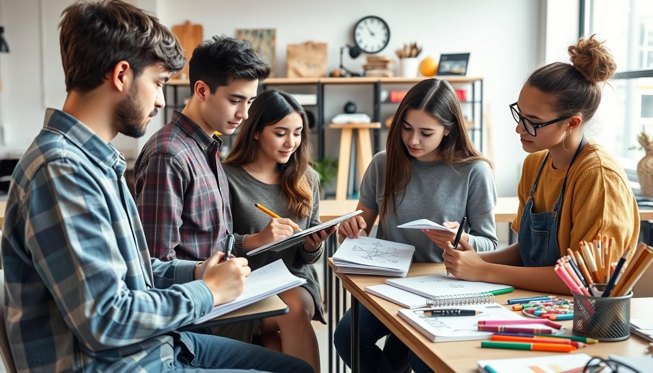 Student preparing for exams with study materials